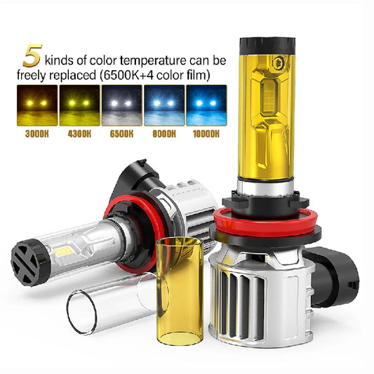 New TOP SELLING W10S 70W 24000LM 3000K 4300K 6500K 8000K 10000K Fog Light 9005 H7 H11 H13 IP68 GXP Chip LED Headlights Bulbs