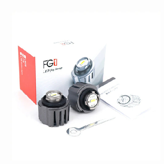 FG1 9-18V 52W 9600lm GC7535 Chip White and Yellow Color Car 9006 H11 Led Fog Light With Fan Reversing Lamp