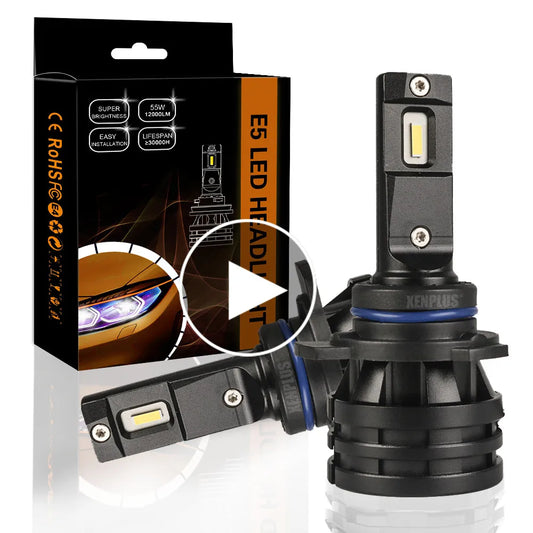 Xenplus Factory Wholesale High Power 60W 12V 16000Lumen Auto Bulb E5 H4 H7 H11 H13 9004 9005 9006 9012 Car Led Headlight