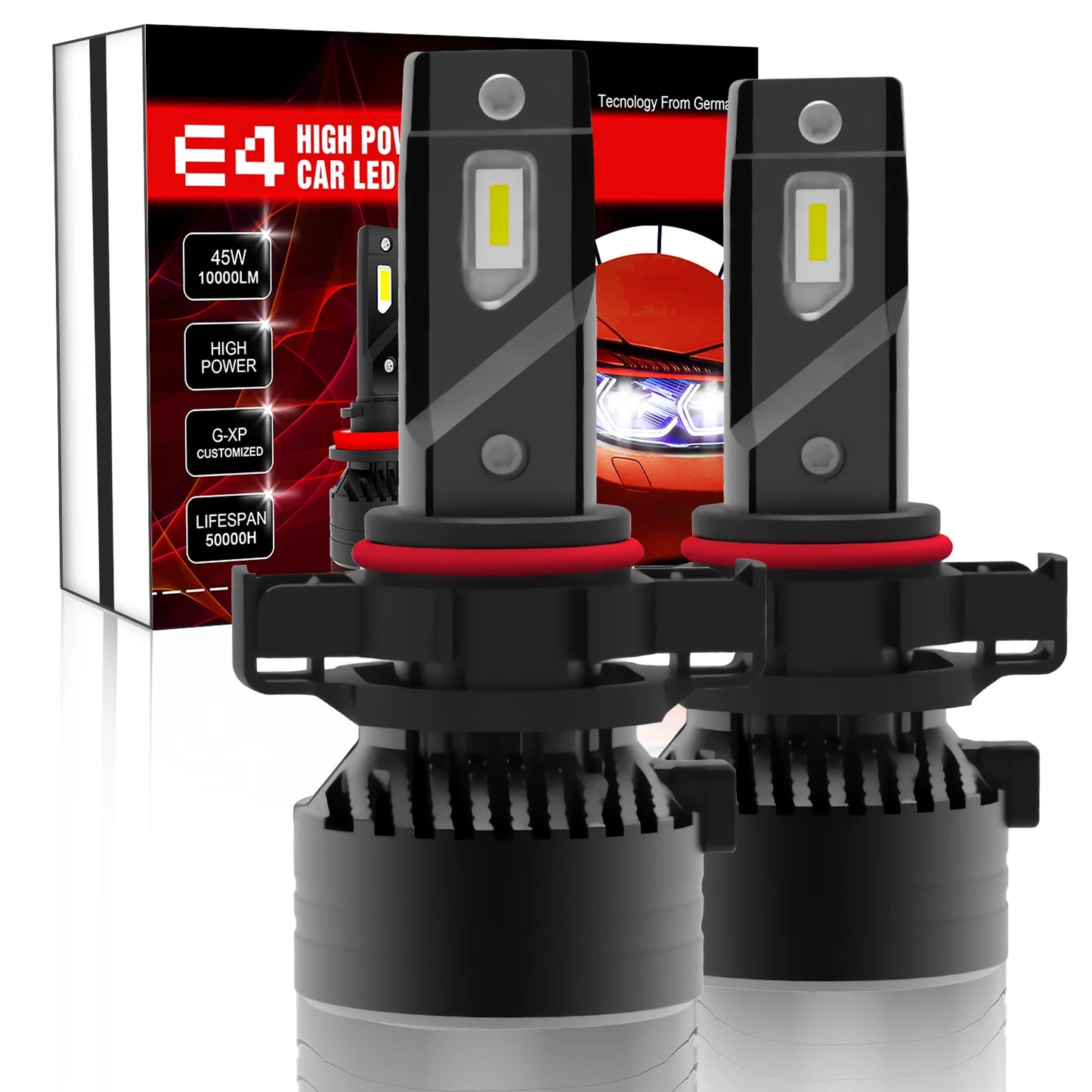 Xenplus High Power E4 90W 20000Lm LED Headlight Bulbs H4 H7 H11 H13 9004 9005 9006 9007 9012 Fog Light for Motorcycle and Car