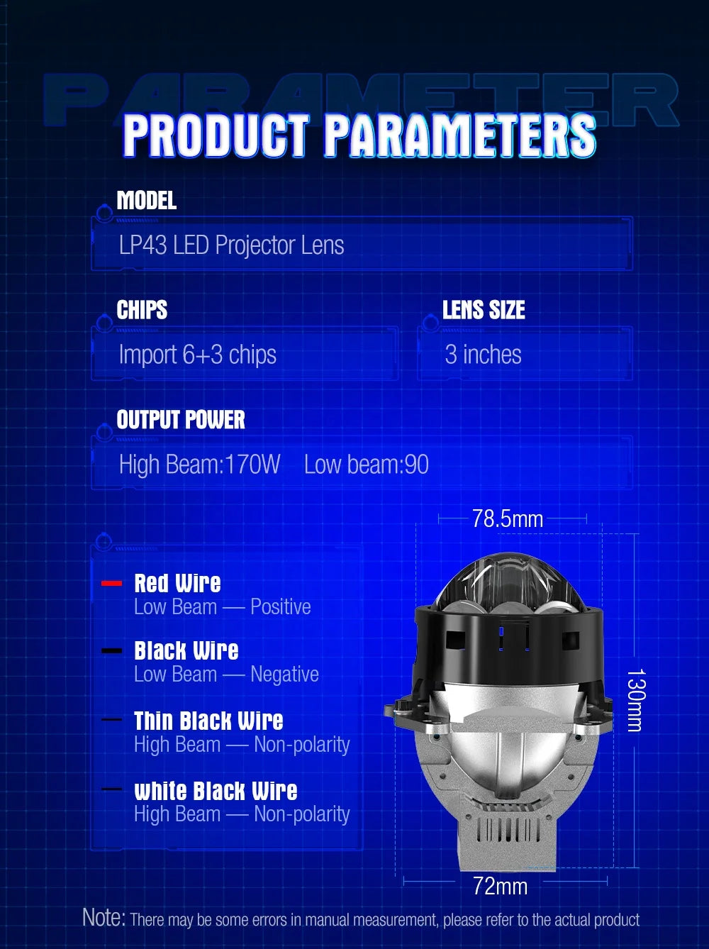 Xenplus Auto Lighting System High Low Beam 3 Inch Led Laser Projector Lens LP43 170w 6000k Three Direct Sunlight Led Lens