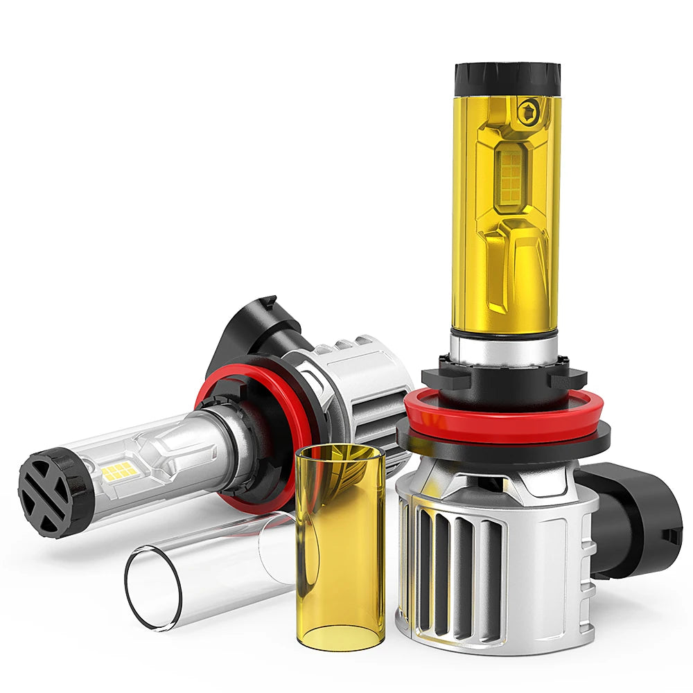 New TOP SELLING W10S 70W 24000LM 3000K 4300K 6500K 8000K 10000K Fog Light 9005 H7 H11 H13 IP68 GXP Chip LED Headlights Bulbs