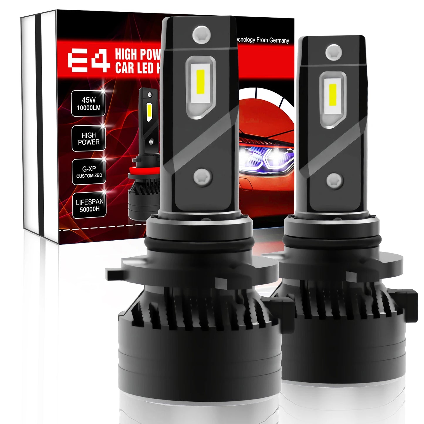 Xenplus High Power E4 90W 20000Lm LED Headlight Bulbs H4 H7 H11 H13 9004 9005 9006 9007 9012 Fog Light for Motorcycle and Car