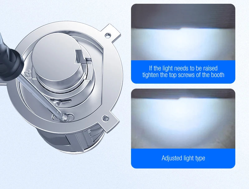 P8 110W 8-32V 10000LM 6000K Customized Chip Mini Small Size Easy To Install H4 Car Headlight Bi Led Projector Lens