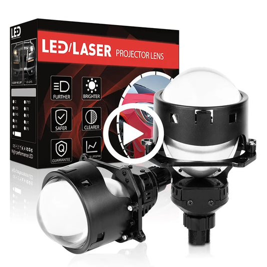 Xenplus LP28 12V 130W 50000Lm 6500K Bulbs High Power 150W Lens 3 Inch LED Car Headlight Kit with Projector Lens