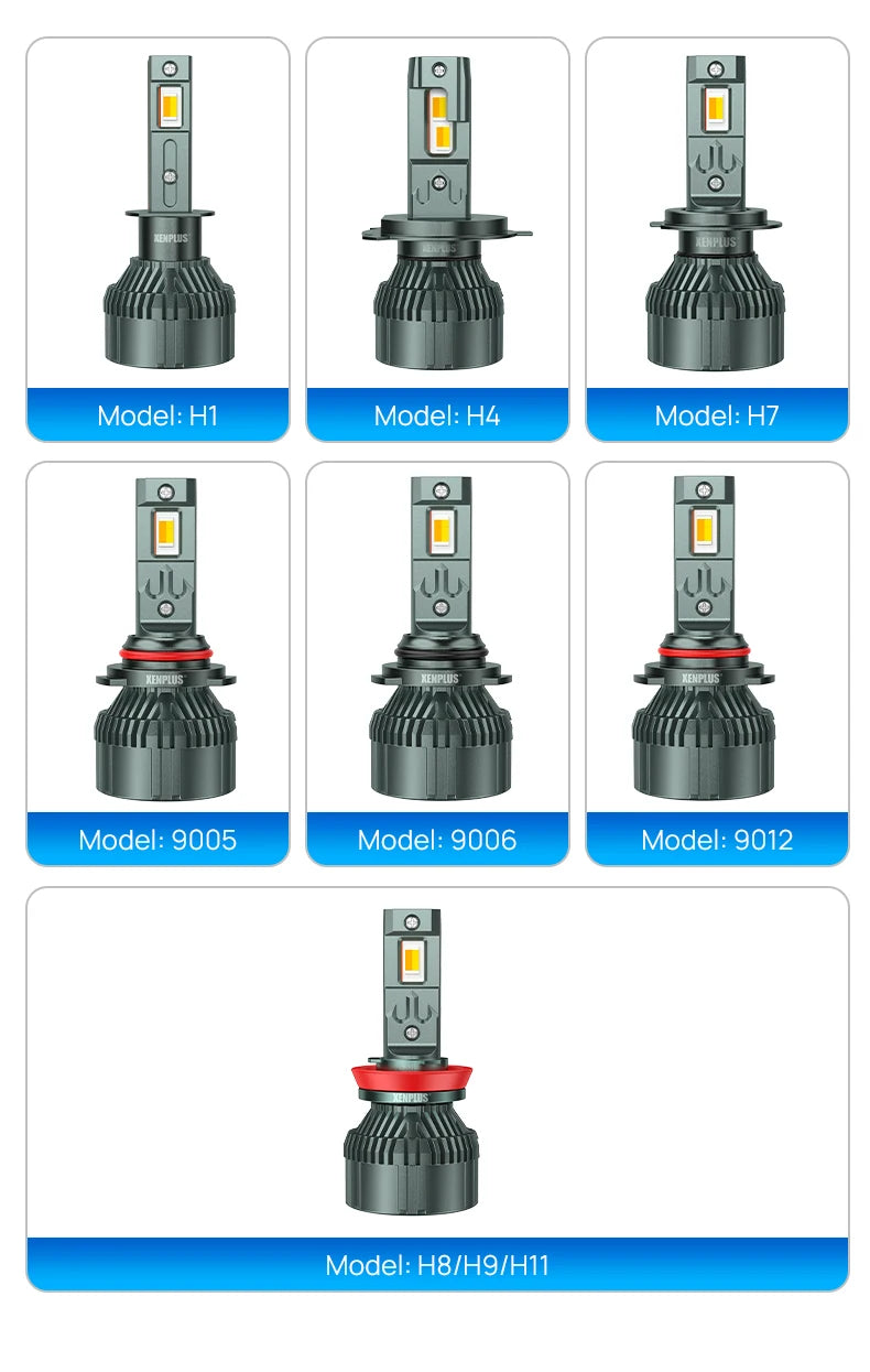 Xenplus Super Bright High Power Canbus 120W 30000lm 3570 Chip Single Copper Tube External Driver H4 H7 H11 Led Headlights
