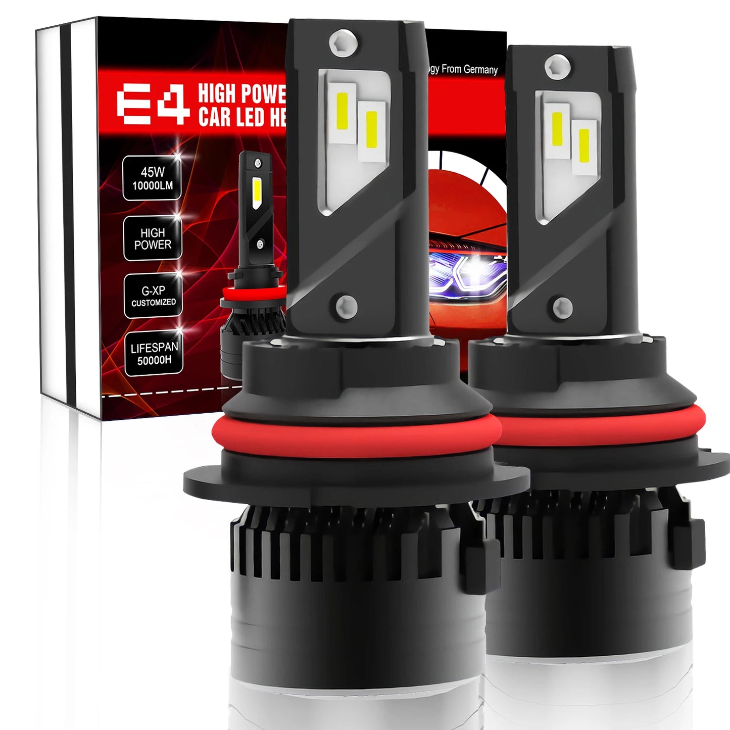 Xenplus High Power E4 90W 20000Lm LED Headlight Bulbs H4 H7 H11 H13 9004 9005 9006 9007 9012 Fog Light for Motorcycle and Car