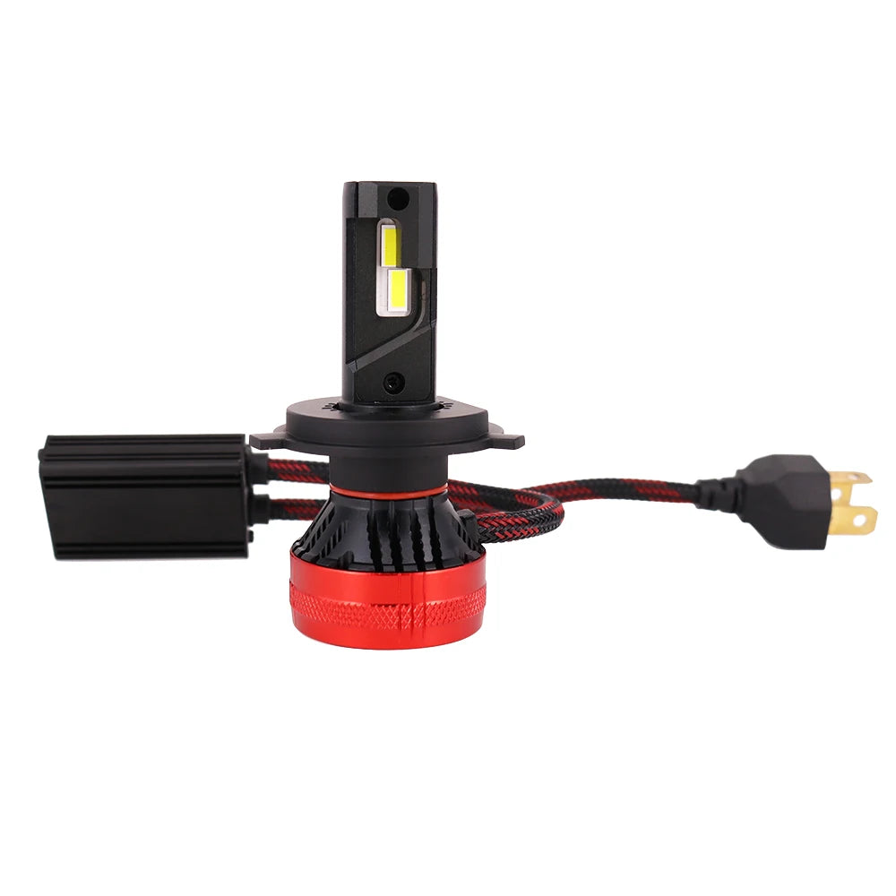 New Arrival High Power E7 H4 Dual G-XP Customized Chip Full Canbus DC9V-36V 110W 24000LM 6500K Car Led Headlight Bulbs AUXITO 9005/HB3 H11/H8/H9 LED Bulbs Combo, 50000LM Bright 6500K Cool White, 120W Fanless Light Bulbs, Pack of 4