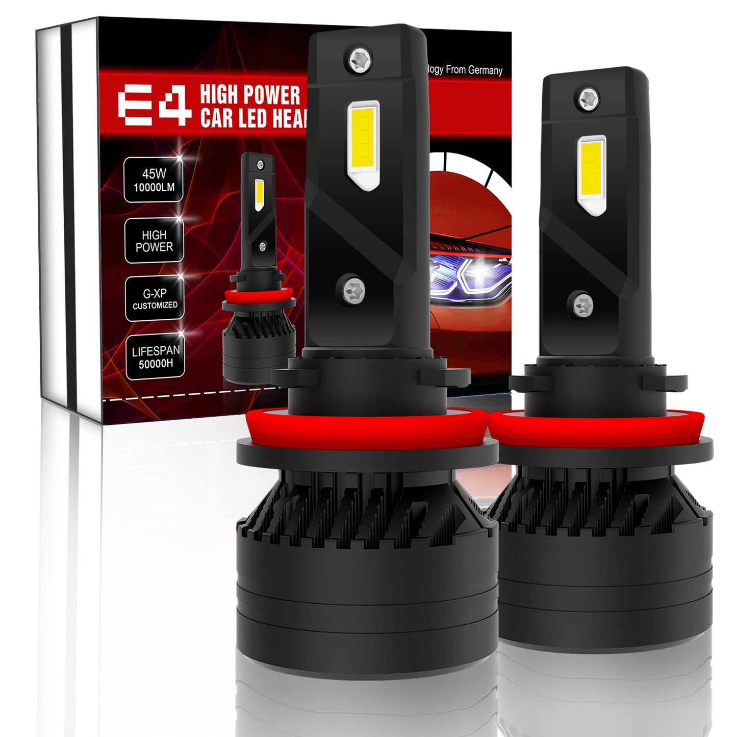 Xenplus led light E4 90W 20000 lumen 6500K GXP H1 H4 H7 H11 9005 9006 9012