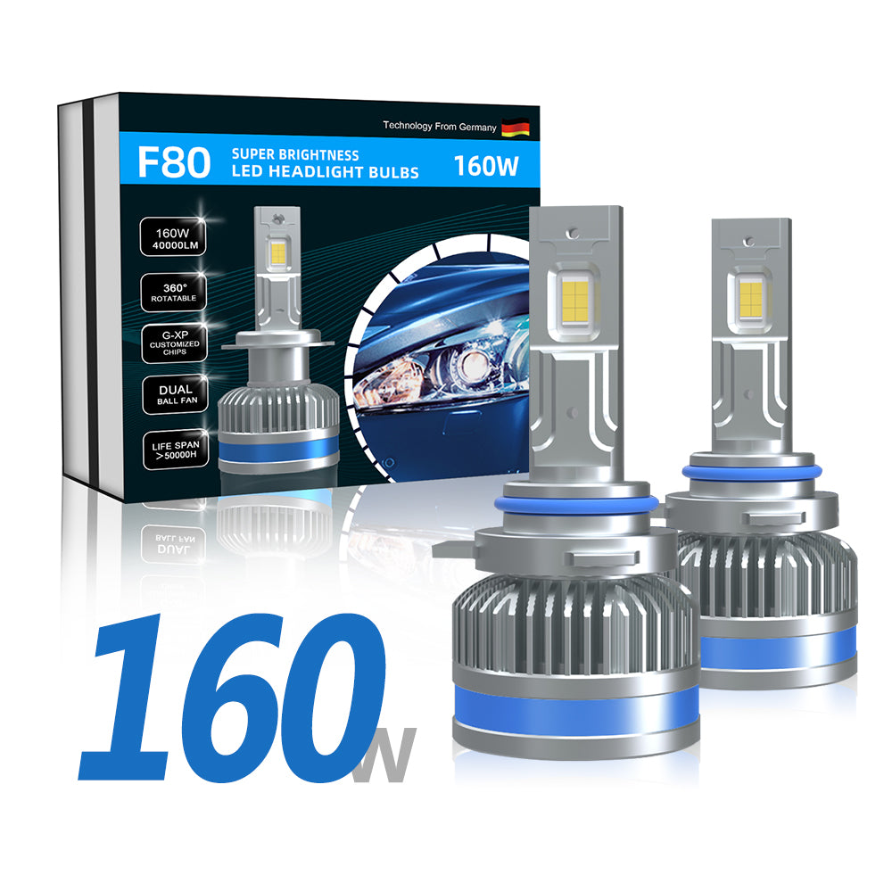 XENPLUS LED Headlight F Series F80 High Power 160W 40000LM Led Car Bulbs