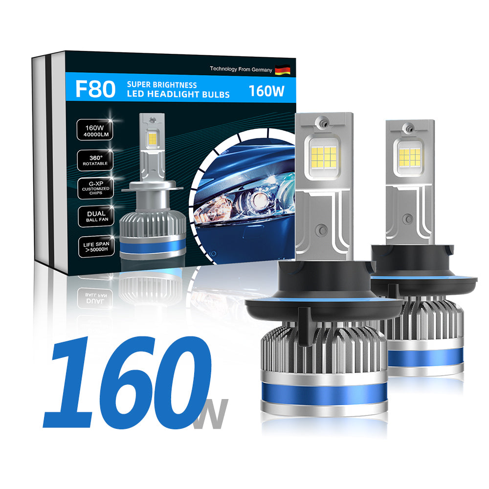 XENPLUS LED Headlight F Series F80 High Power 160W 40000LM Led Car Bulbs