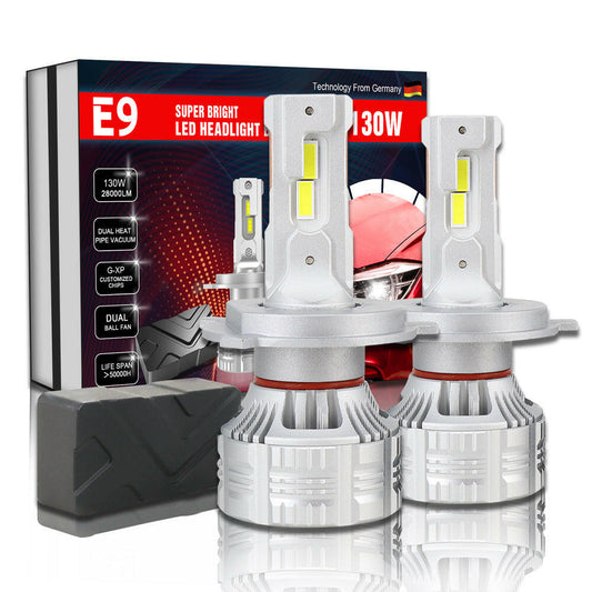 XENPLUS 2021 Newest LED Headlight Bulbs E9 Top Bright H4 H7 H11 9005 9006 Led 130W 28000LM 6500K Led Fog Lamp Motorcycle Light
