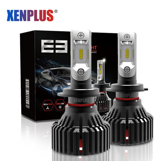 Xenplus  led headlight E3 60W 16000LM ZES 6500k H1 H4 H7 9004 9005 9006 9007