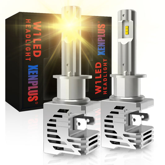 Xenplus Wireless 3000K W1 H1 H4 H11 9004 LED Headlight Zes Chips Fans Cooling  50W 6500LM  H1 9005 H7 H4  Motorcycle  FOG LAMP