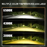 Xenplus DA13 Ultra Bright 3 Colors 50000LM 5795 Chips IP68 Built-in Driver All-in-One Design LED Headlight Bulb for 12V Car Front Lamp
