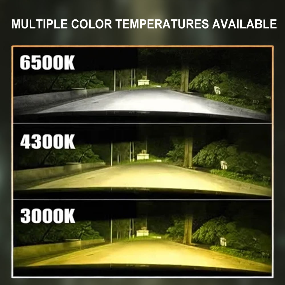 Xenplus DA13 Ultra Bright 3 Colors 50000LM 5795 Chips IP68 Built-in Driver All-in-One Design LED Headlight Bulb for 12V Car Front Lamp