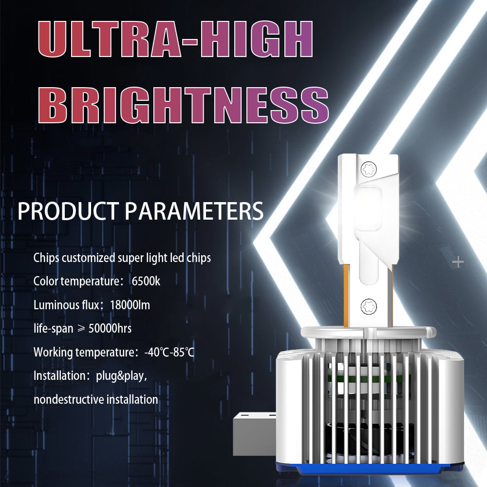Xenplus DA5 12V 70W 18000LM 6500K D1S D2S D2H D3S D4S D5S Customized 15 CHIPS Canbus Car Led Headlight Bulb detail