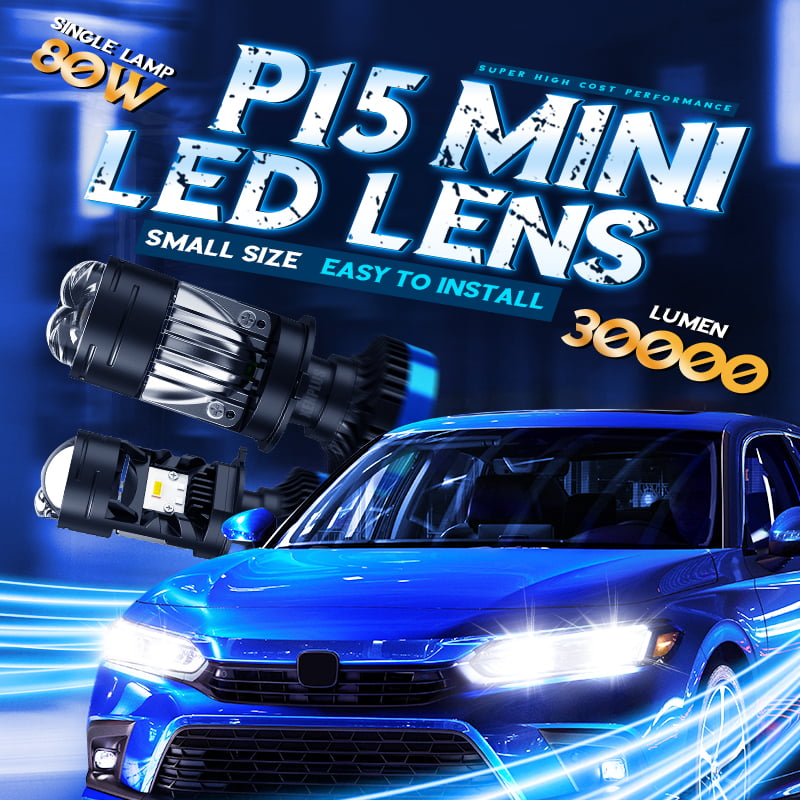 XENPLUS P15 160W 30000LM 6500K H4 Mini Bi LED Projector Lens High Low Beam 4 Groups Chips for Motorcycle Car Accessories