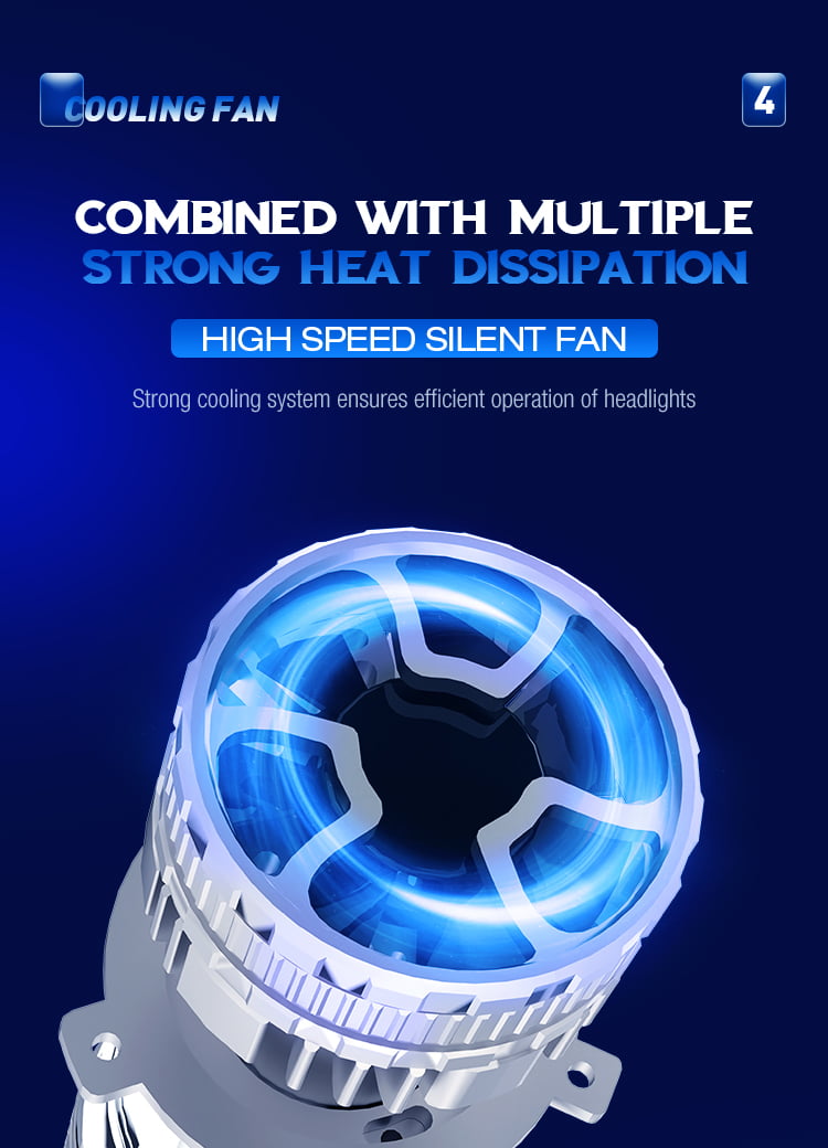 Xenplus Super Bright P18 12v Canbus H4 150w 6500k 45000Lm Cooling System 9+6 Chips Led Motorcycle Car Mini Len Headlight detail