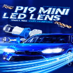 Xenplus P19 Super Bright Mini Canbus H4 Led Car Headlight Bulbs 70W 6000k Lens Auto Lamp H4 High Low Beam for Cars Motorcycle