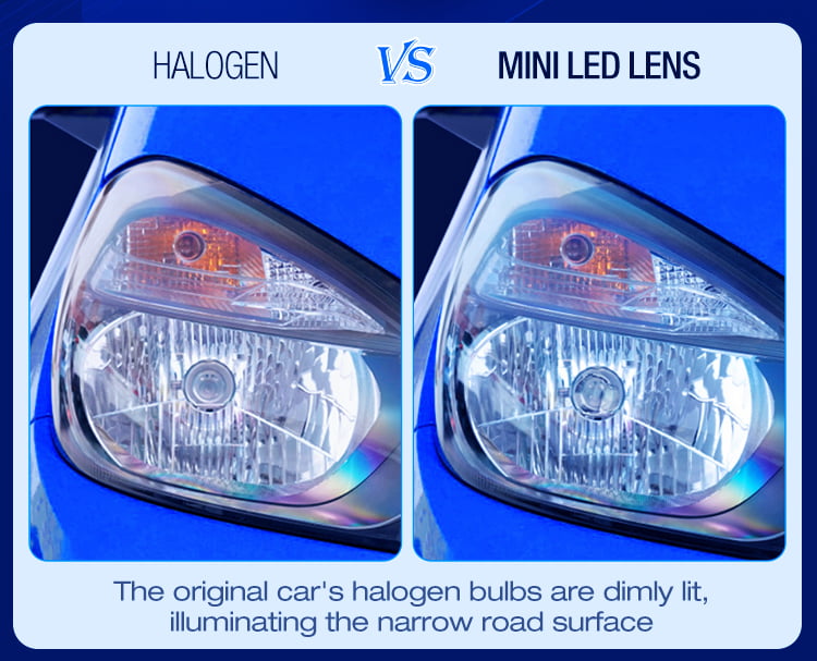 Xenplus P19 Super Bright Mini Canbus H4 Led Car Headlight Bulbs 70W 6000k Lens Auto Lamp H4 High Low Beam for Cars Motorcycle detail