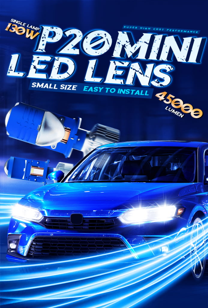 Xenplus H4 Mini Lens Projector Car 130w Focos Led H4 Led Lights for Motorcycle Focos Led Auto Lamp P20 Faro Led Super Bright