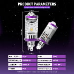 Xenplus P23 110W 25000LM Ultra Bright H4 Bulb 12V Strong Canbus Silent Fan 6000K Mini Lens Light for Cars Motorcycles Headlight