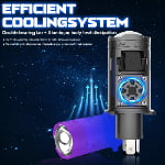 Xenplus P24A High Low Beam H4 Car Light Led Bulbs High Power 130W 6000K 50000LM Super Bright Projector Lens Led Headlights H4