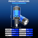 Xenplus P24A High Low Beam H4 Car Light Led Bulbs High Power 130W 6000K 50000LM Super Bright Projector Lens Led Headlights H4