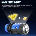 Xenplus New Design Plug and Play P24B CSP 4575 Chip Super Bright High Power 170W IP68 Waterproof H4 Bi Lens Projector Headlight