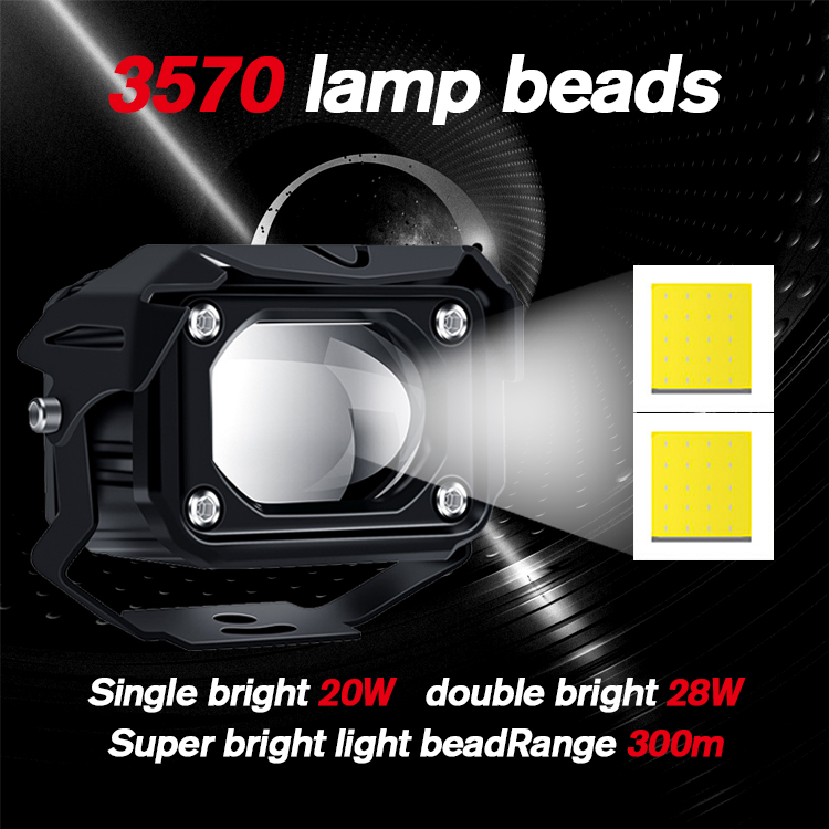 XENPLUS LM120 Wireless Switch Motorcycle Light 28W Dual Color Spot Lamp detail