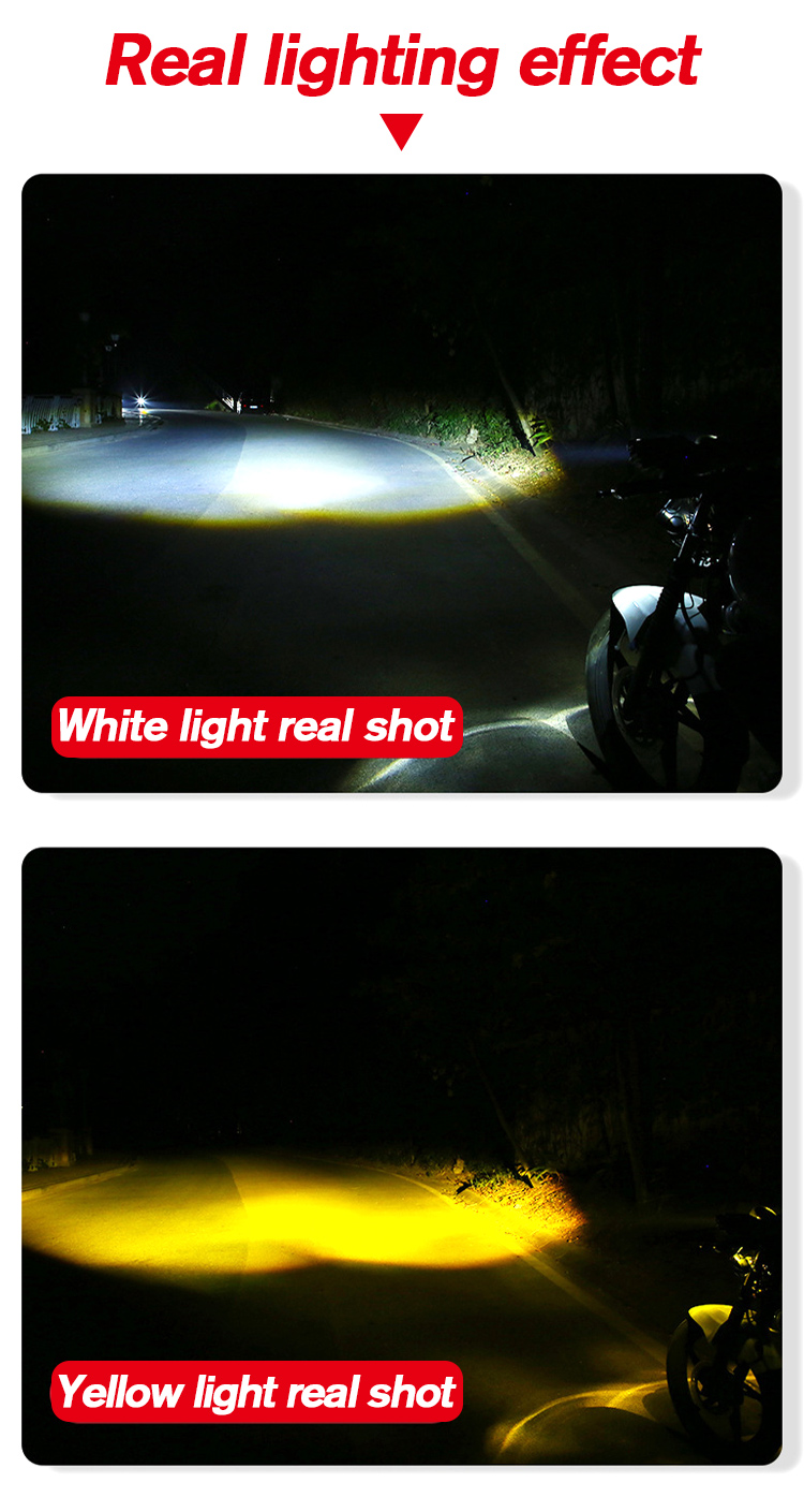 XENPLUS LM120 Wireless Switch Motorcycle Light 28W Dual Color Spot Lamp detail