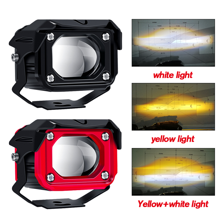 XENPLUS LM120 Wireless Switch Motorcycle Light 28W Dual Color Spot Lamp