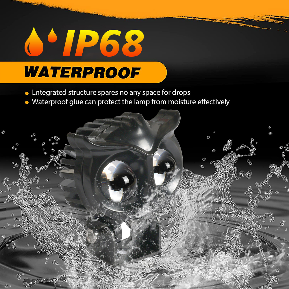 XENPLUS LW13 20W LED Pod Lights for Motorcycle – Dual Lens IP68 Waterproof 2000LM detail