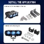 XENPLUS GM01 Offroad LED Work Light – 60000LM Ultra-Bright 3 Lens Design