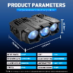 XENPLUS GM01 Offroad LED Work Light – 60000LM Ultra-Bright 3 Lens Design