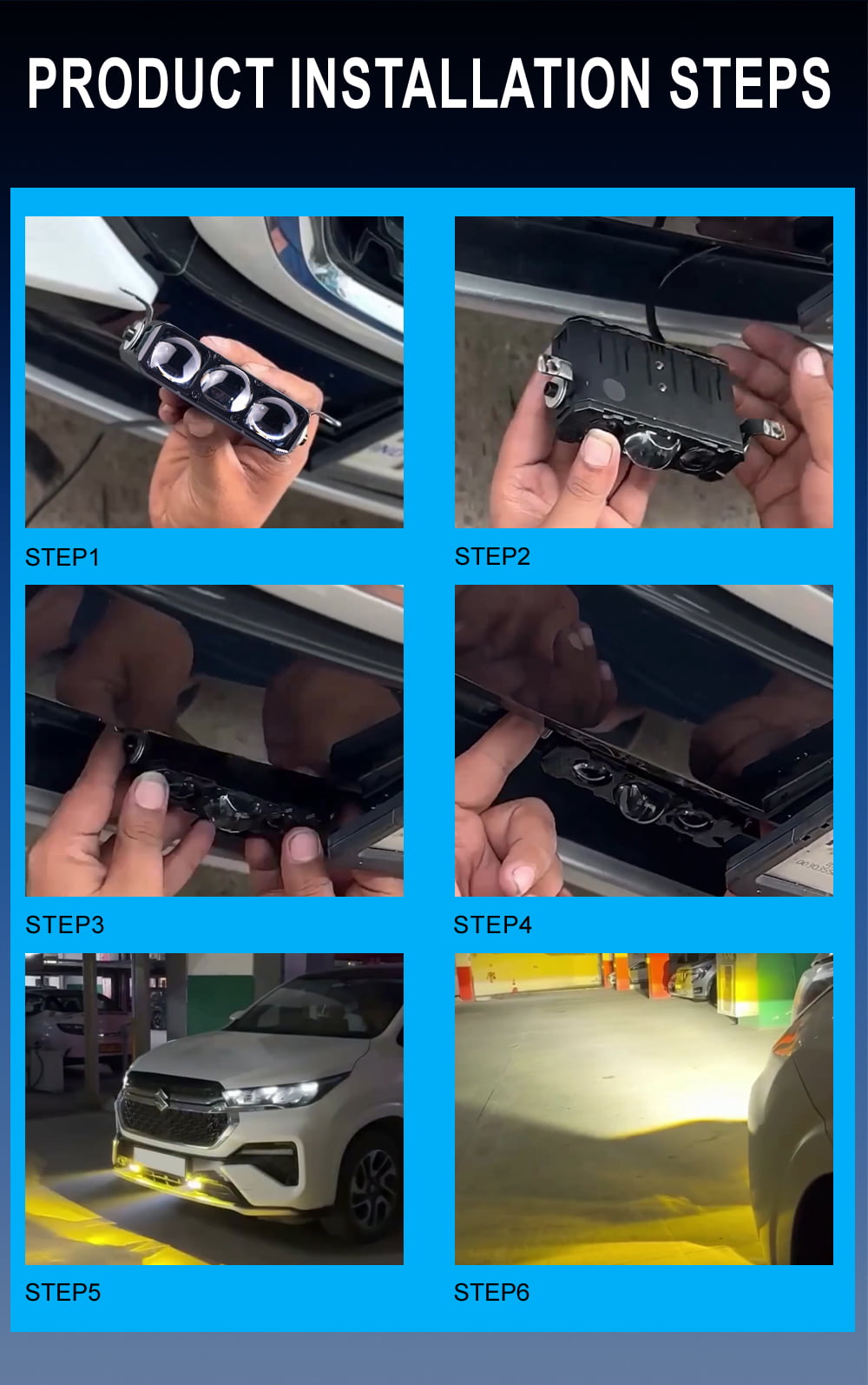 XENPLUS GM01 Offroad LED Work Light – 60000LM Ultra-Bright 3 Lens Design detail