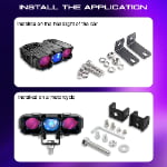 XENPLUS GM01 210W Devil's Eye LED Light  60000LM Triple Lens Grille Lamp