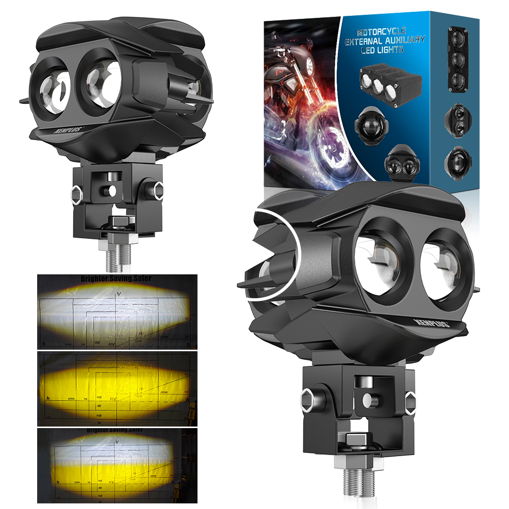 XENPLUS Dual Lens LED Work Light Pod – 50W 6500LM Super Bright