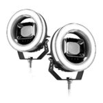 XENPLUS Daytime Running Light Pod – White & Amber Dual Color DRL Halo, 4.5" Round