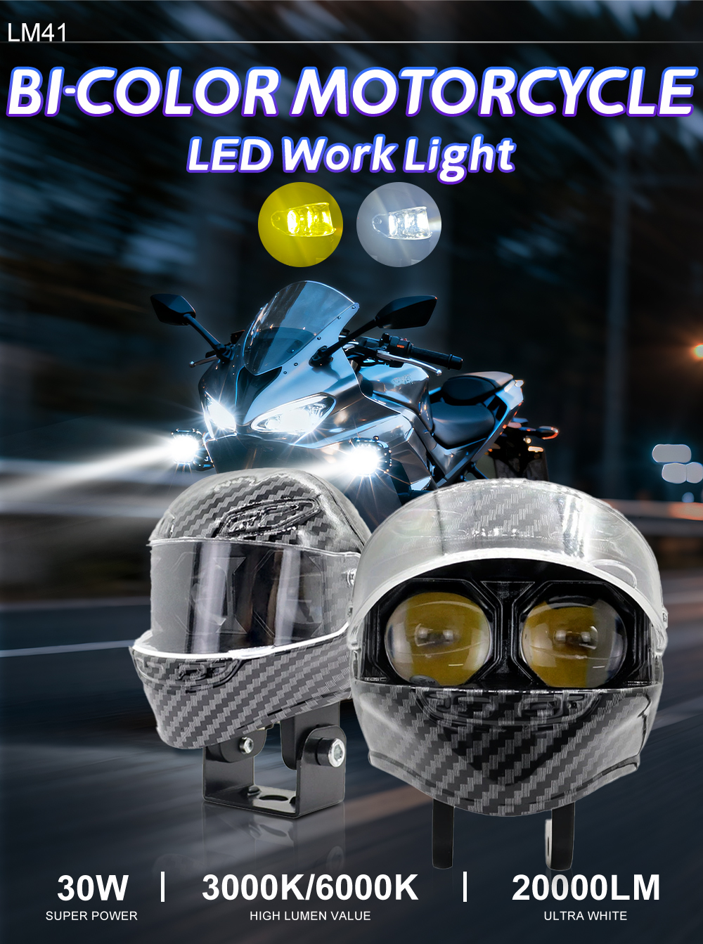 Source directly from Xenplus. LM41 30W Motorcycle LED Driving Lights available for wholesale, OEM, and ODM. Contact us for bulk pricing today. detail