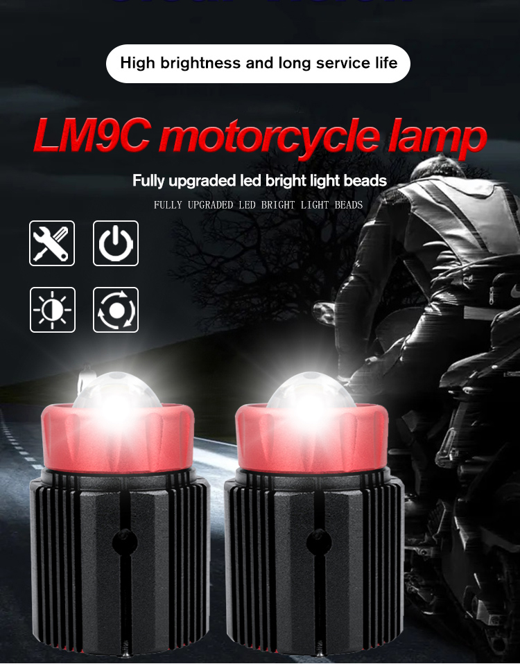 XENPLUS LM9C 50W LED Motorcycle Work Light 8500LM IP68 detail