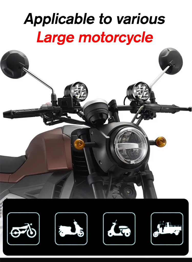 XENPLUS LM9C 50W LED Motorcycle Work Light 8500LM IP68 detail