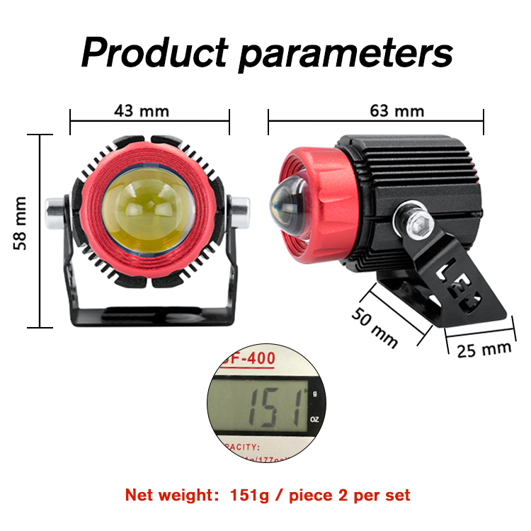 XENPLUS LM9C 50W LED Motorcycle Work Light  8500LM IP68