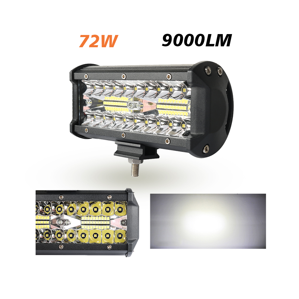 XENPLUS LW11 72W Off Road Light Bar – IP68 Waterproof 9000LM for 4x4 Jeep & ATV