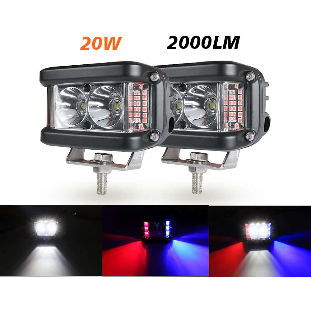 Xenplus LW6 20W LED Pod Light with Red Tail Light