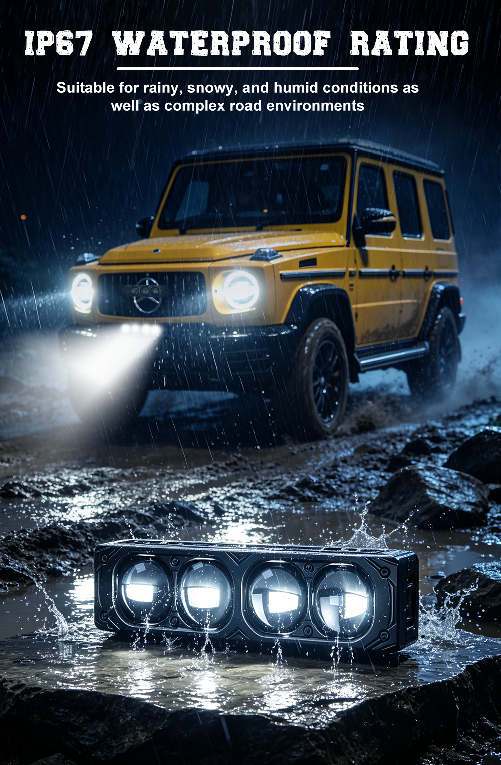 All-Weather Waterproof Auxiliary Light - Xenplus LX04 detail