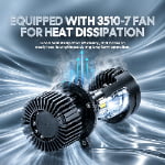 XENPLUS PT25 130W 30000W 3 Color H4 Mini Projector Lens – Bluetooth APP Control LED Headlight Bulb