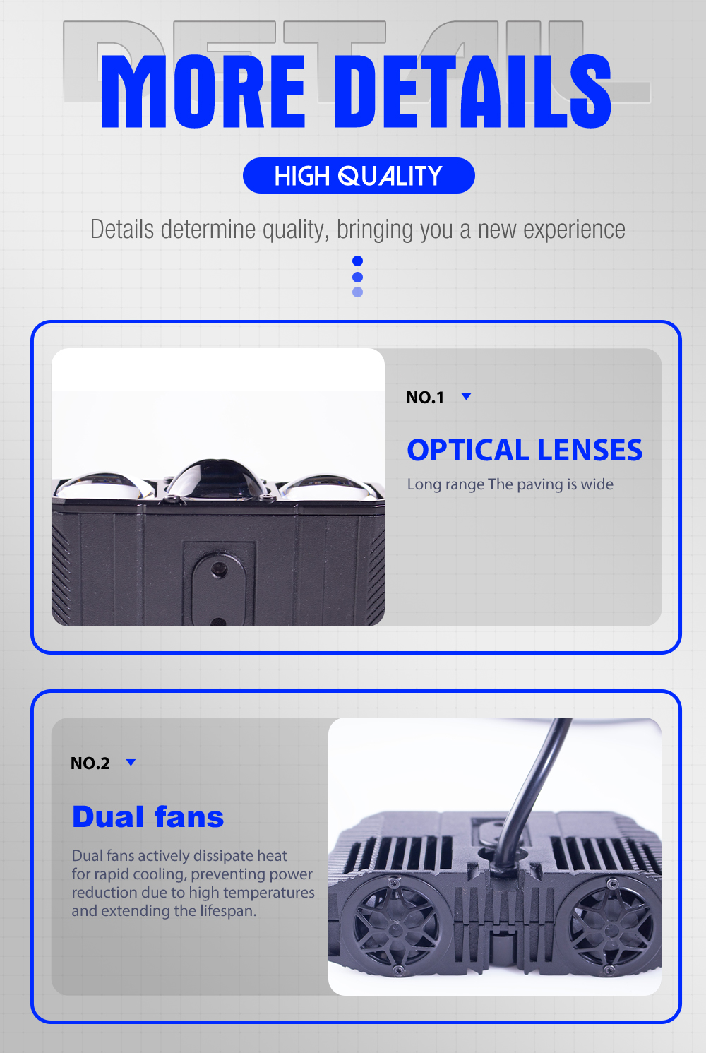 XENPLUS Triple Lens Offroad Driving Light – 160W 50000+ Hrs Lifespan, Heavy Duty detail