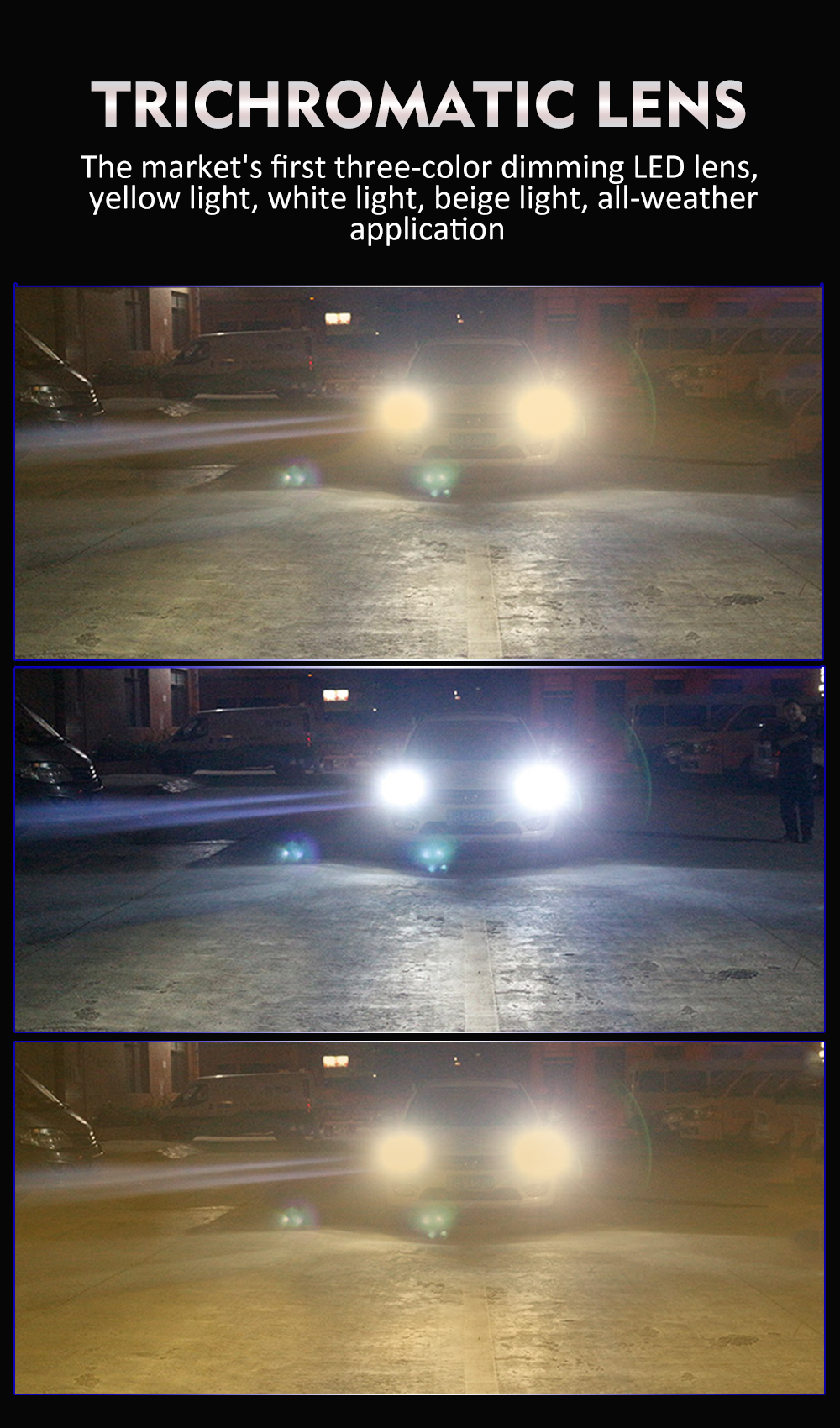 XENPLUS LP3 90W Bi-LED Car Headlight Projector Lens - 3 Inch detail
